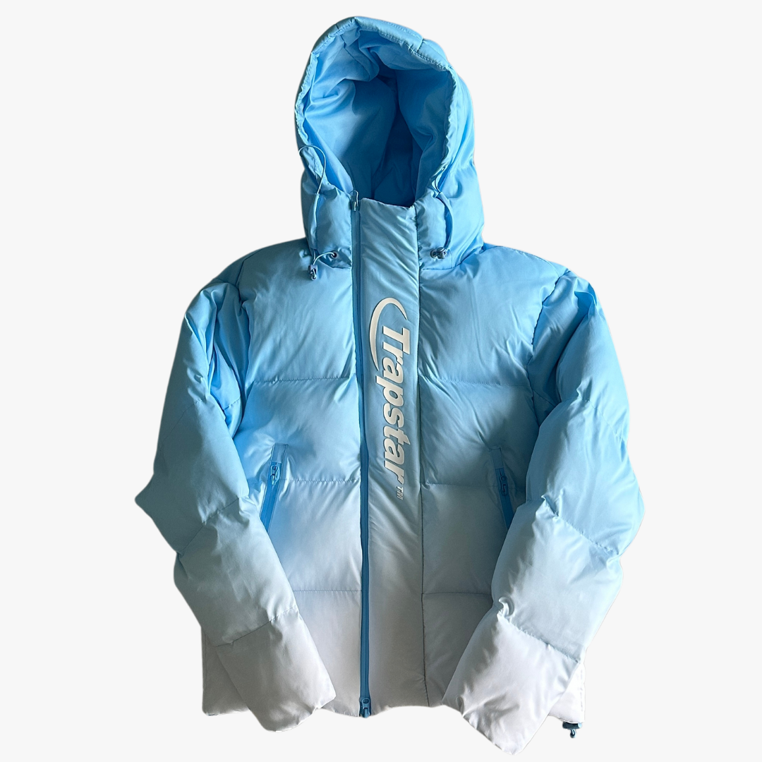 Blue Gradient Decoded 2.0 Hooded Puffer Cashmere Jacket
