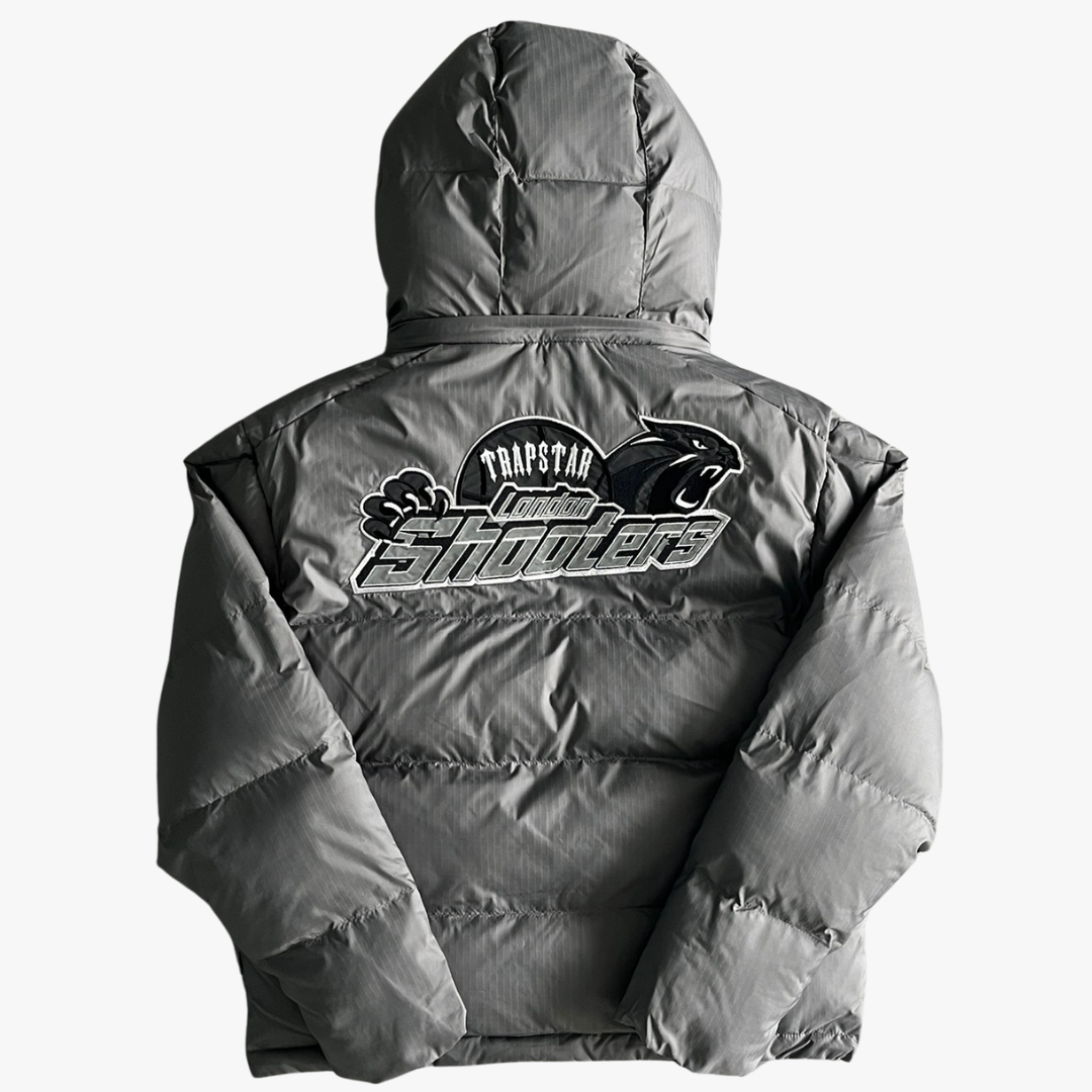 Grey Shooters Detachable Hooded Puffer Jacket