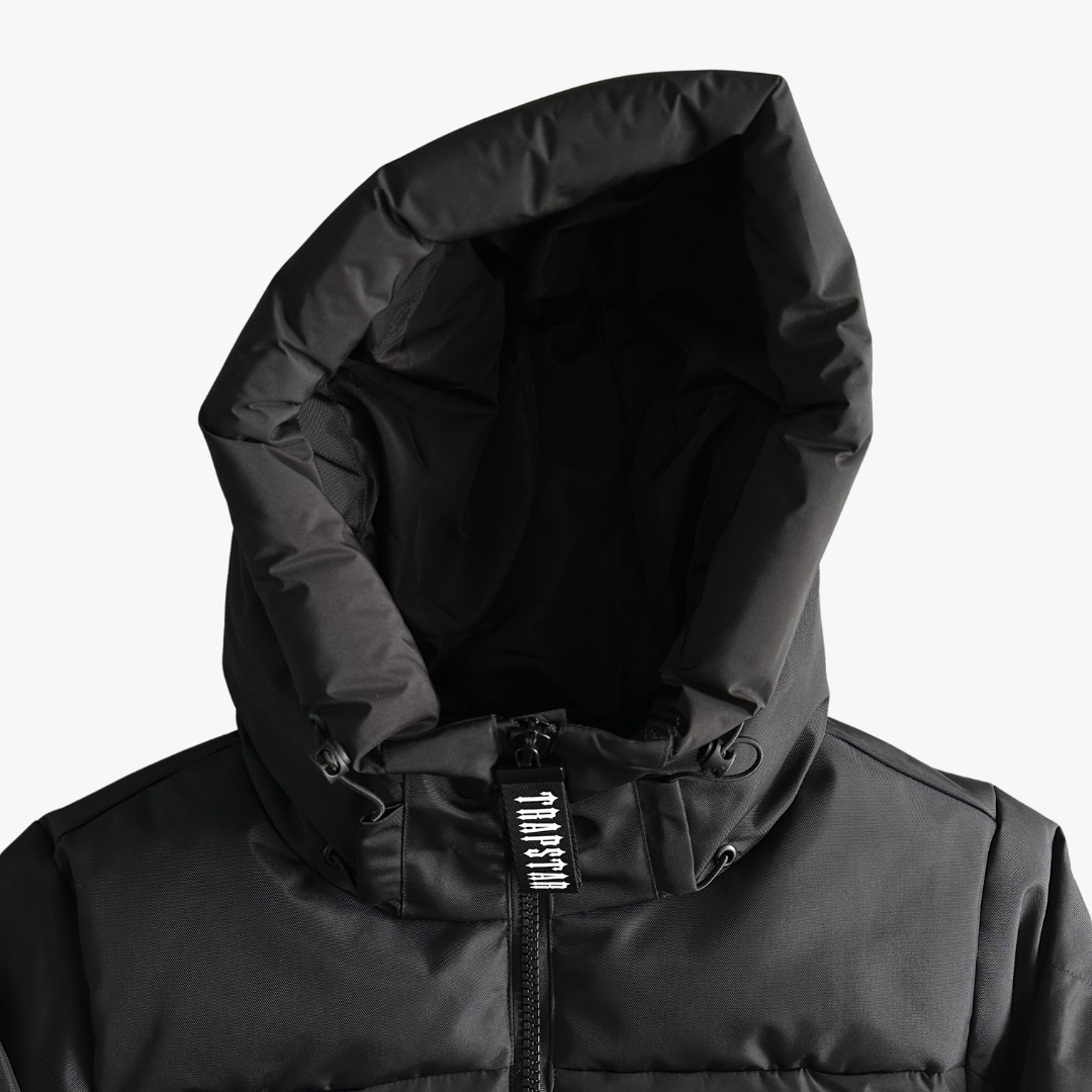 Black Decoded Hooded Puffer Jacket