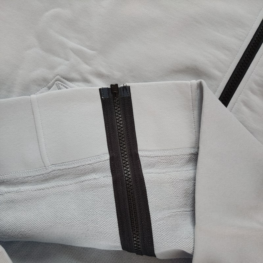 Light Grey Zip Hoodie Jacket