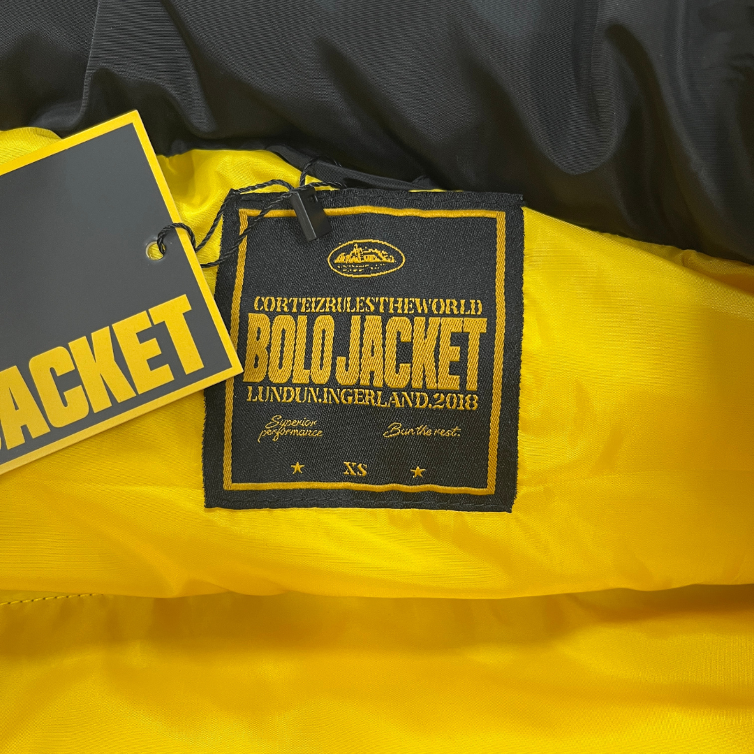 Black/ Yellow Bolo Puffer Jacket
