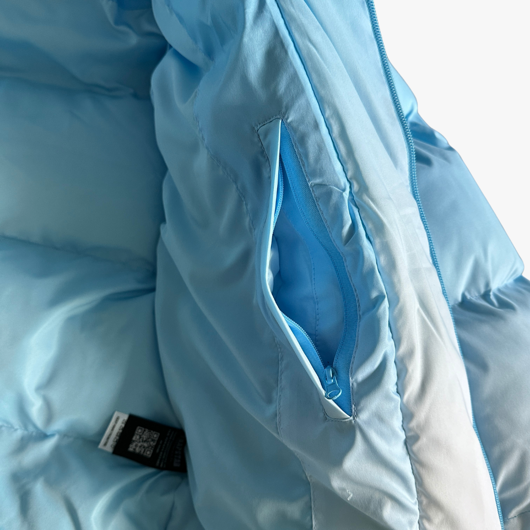 Blue Gradient Decoded 2.0 Hooded Puffer Cashmere Jacket