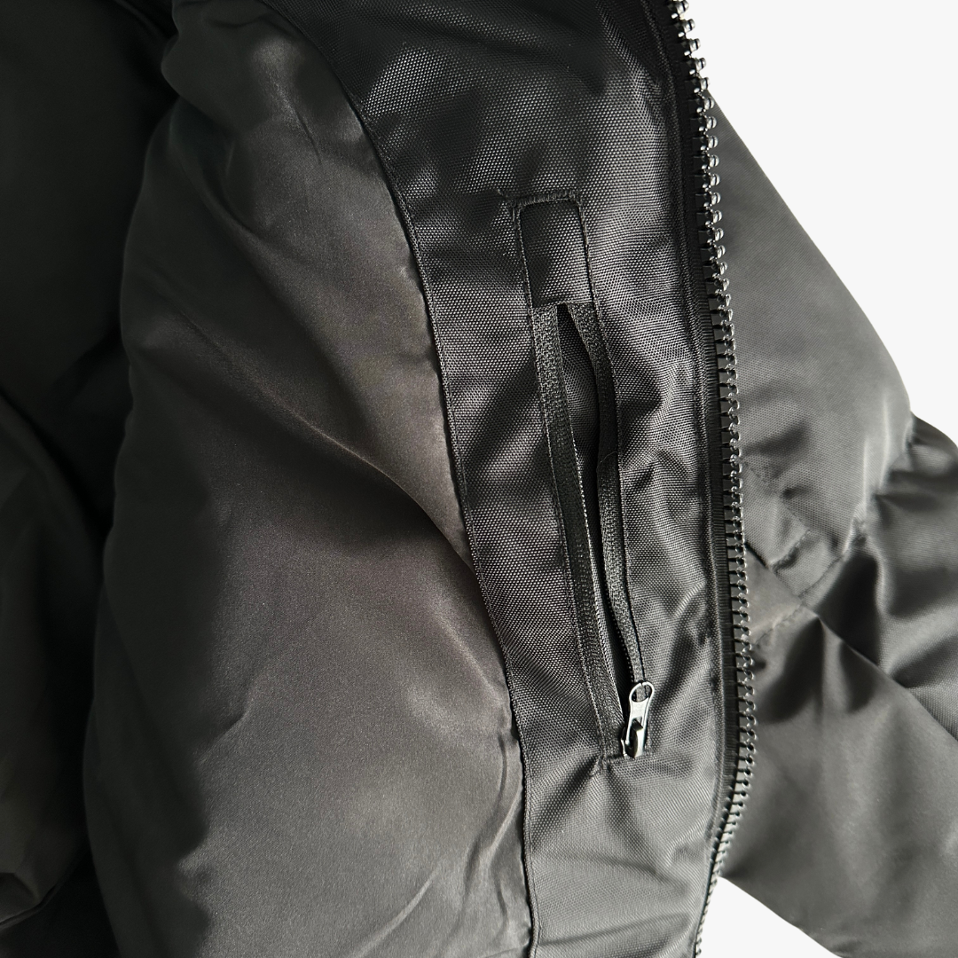 Black Decoded Hooded Puffer Jacket