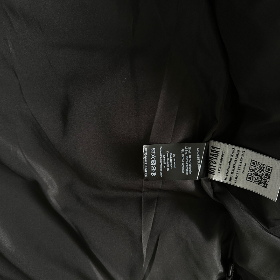 Grey/ Black Decoded Hooded Puffer Jacket