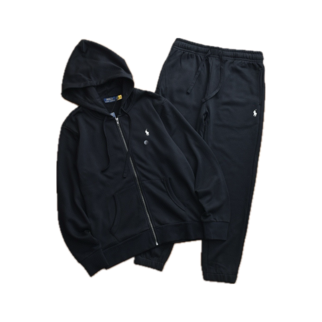 Polo Rlph Zip Up/Pants Set - Black | Άμεσα Διαθέσιμο