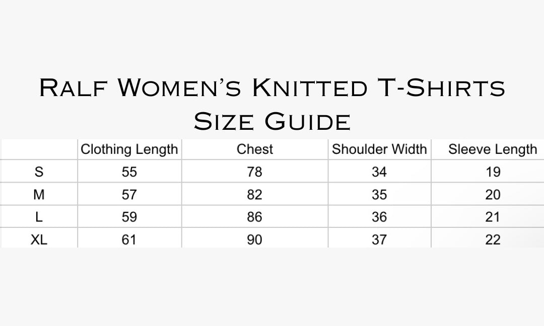 Women’s / Ralf Knitted T-Shirts - Variety of Colors