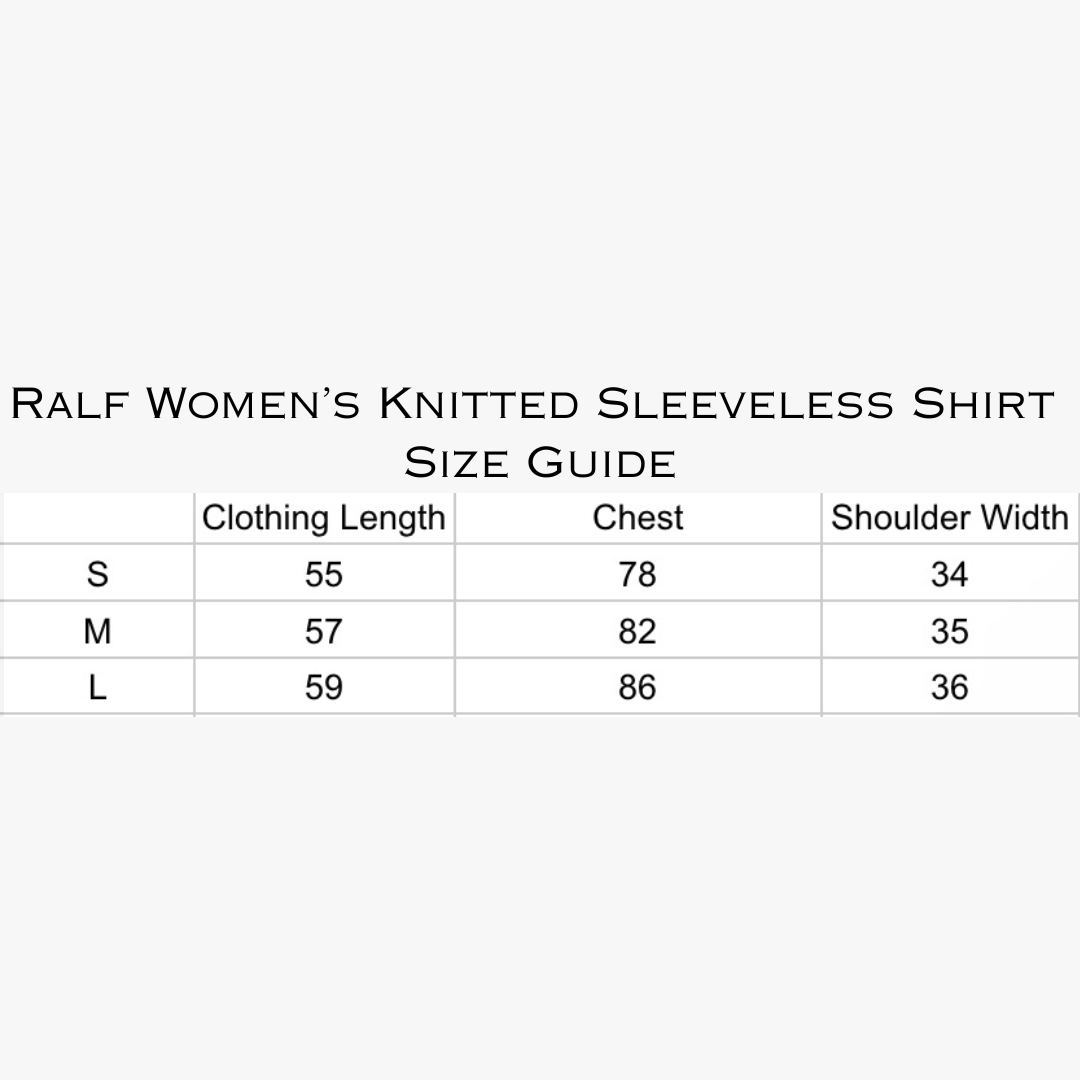 Women’s / Ralf Knitted Sleeveless Shirt - Variety of Colors