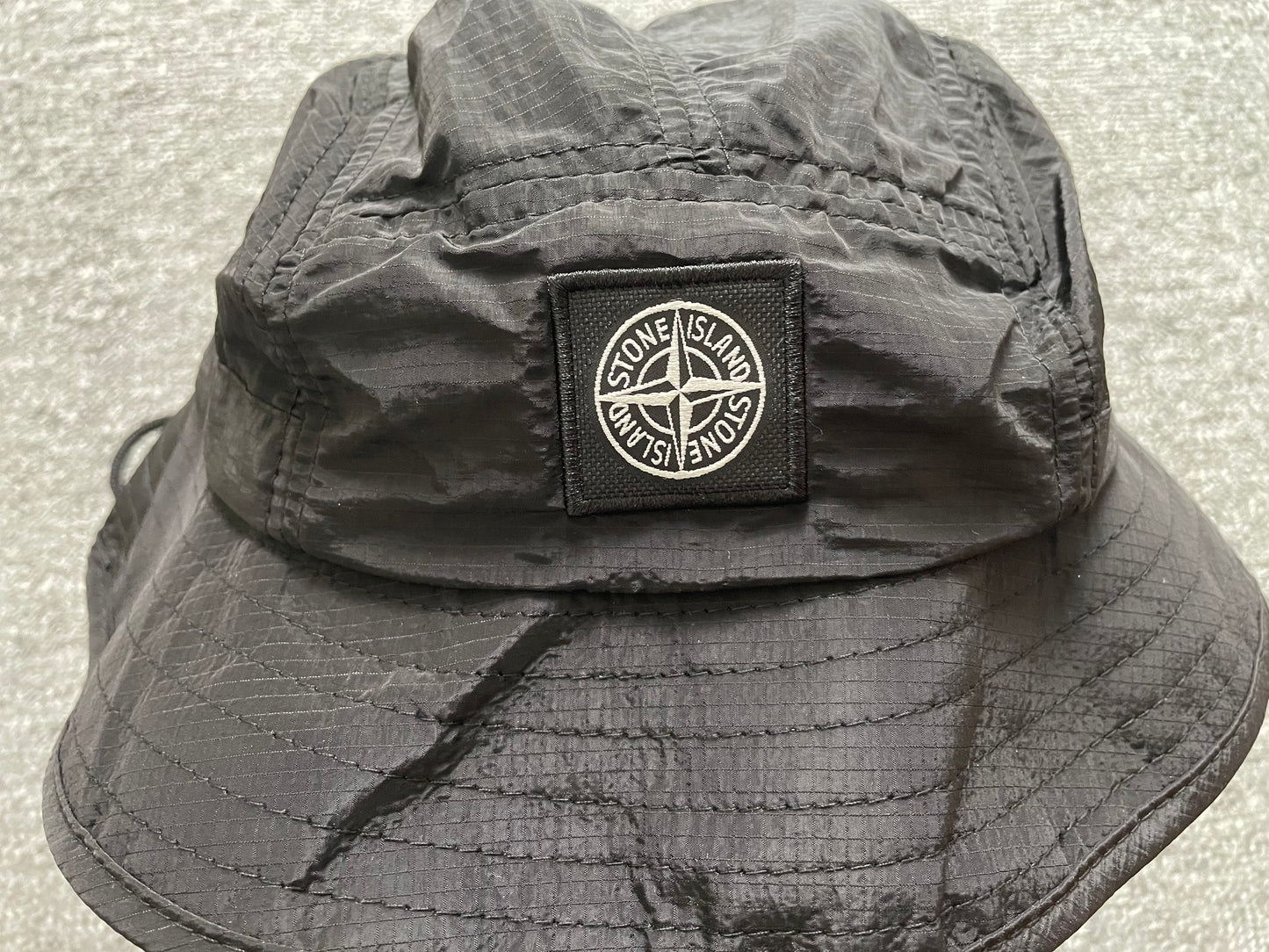 Nylon type Box Logo Bucket-Hat