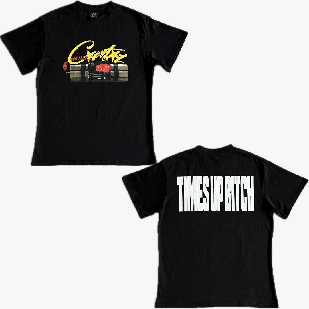 Times Up Btch Black Tee