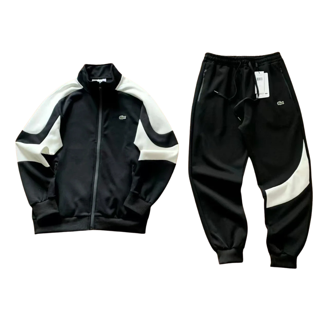 Lac0st3 Black/White Tracksuit | Άμεσα Διαθέσιμο