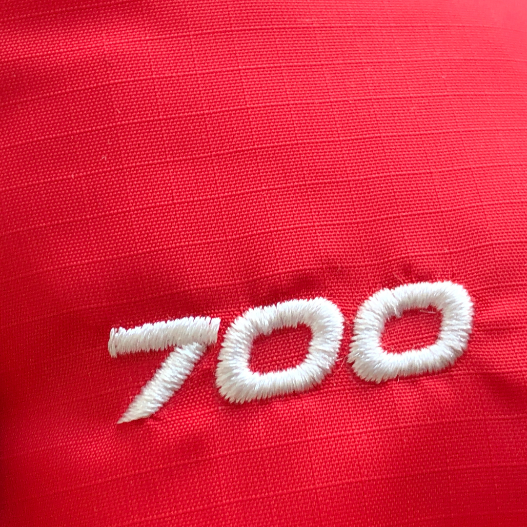 Classic Red/ Blue 700 Puffer Jacket With Detachable Hood