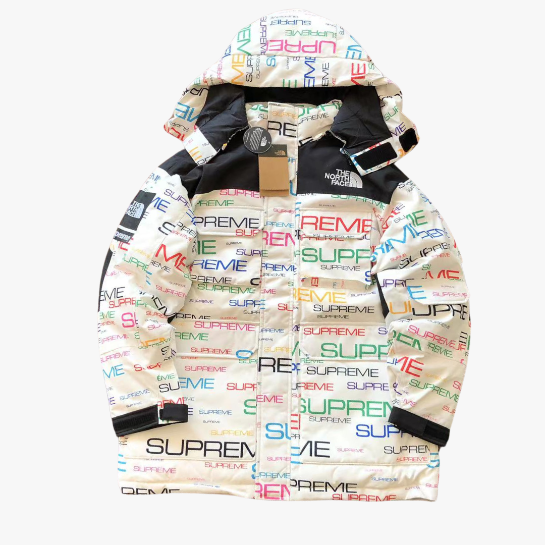 TNF x SPRM White Detachable Hood Puffer Jacket