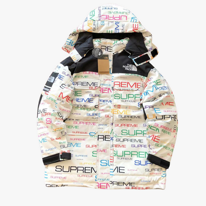 TNF x SPRM White Detachable Hood Puffer Jacket