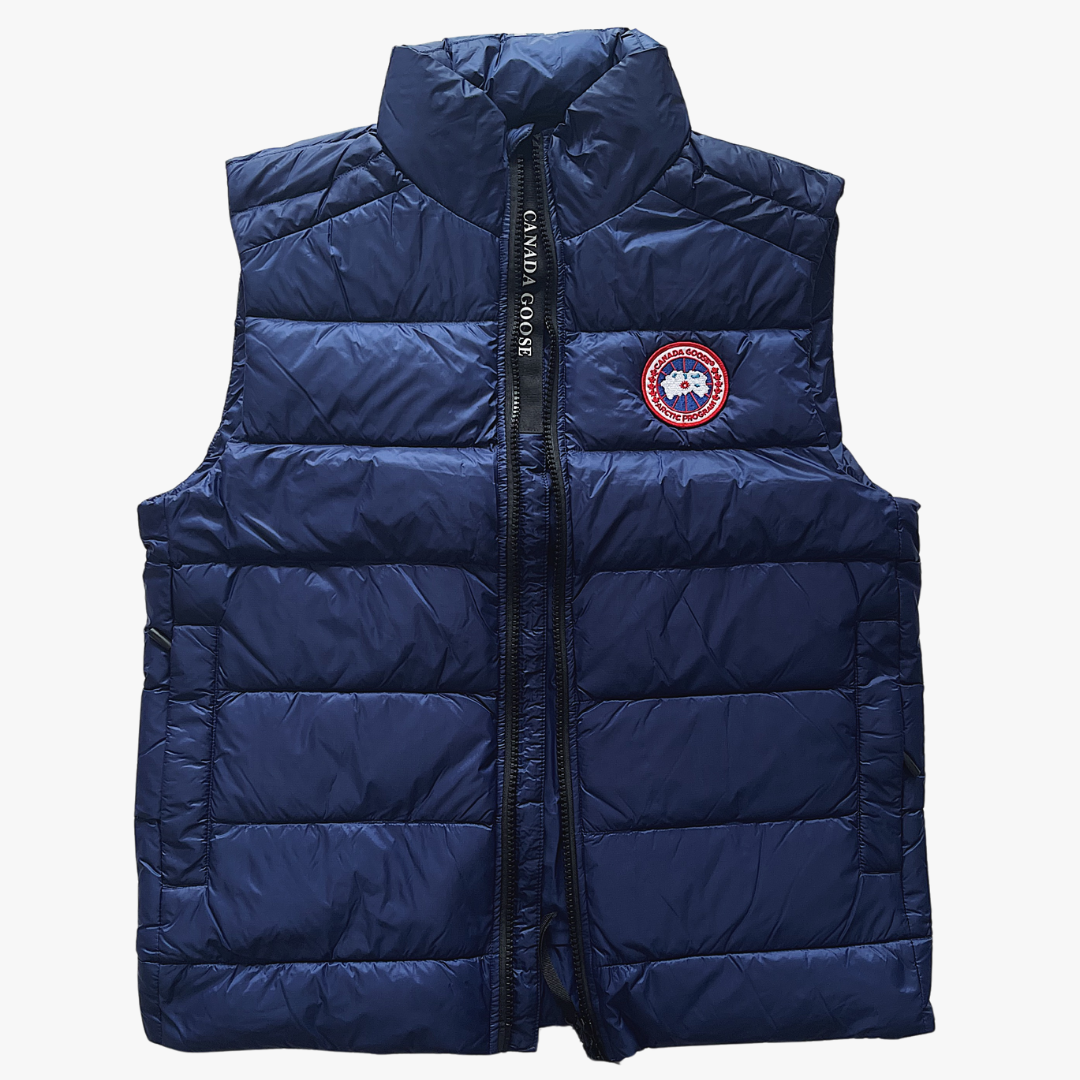 Navy Blue/ Red Label Crofton Vest Puffer Jacket