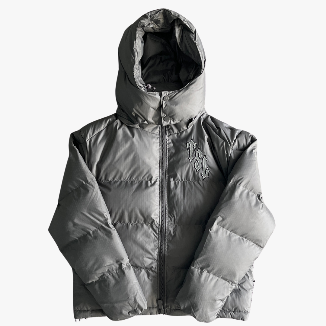 Grey Shooters Detachable Hooded Puffer Jacket