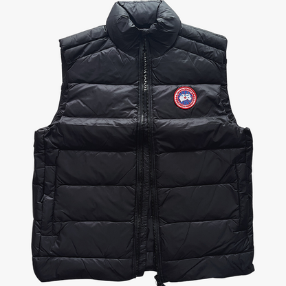 Black/ Red Label Crofton Vest Puffer Jacket