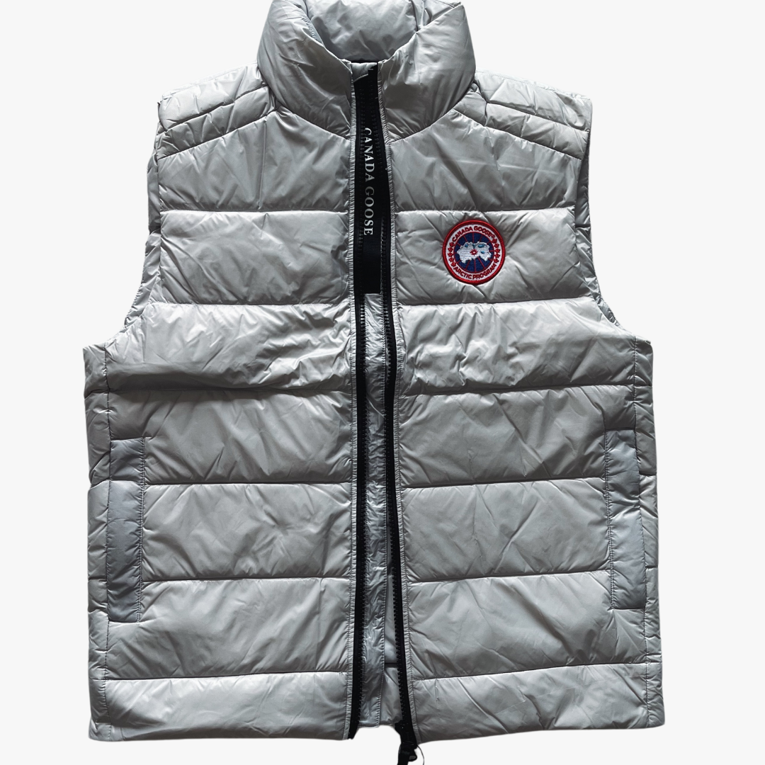 Silver/ Black Label Crofton Vest Puffer Jacket
