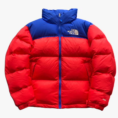 Classic Red/ Blue 700 Puffer Jacket With Detachable Hood