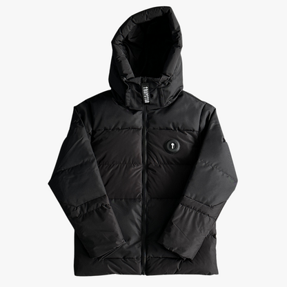 Black Decoded Hooded Puffer Jacket