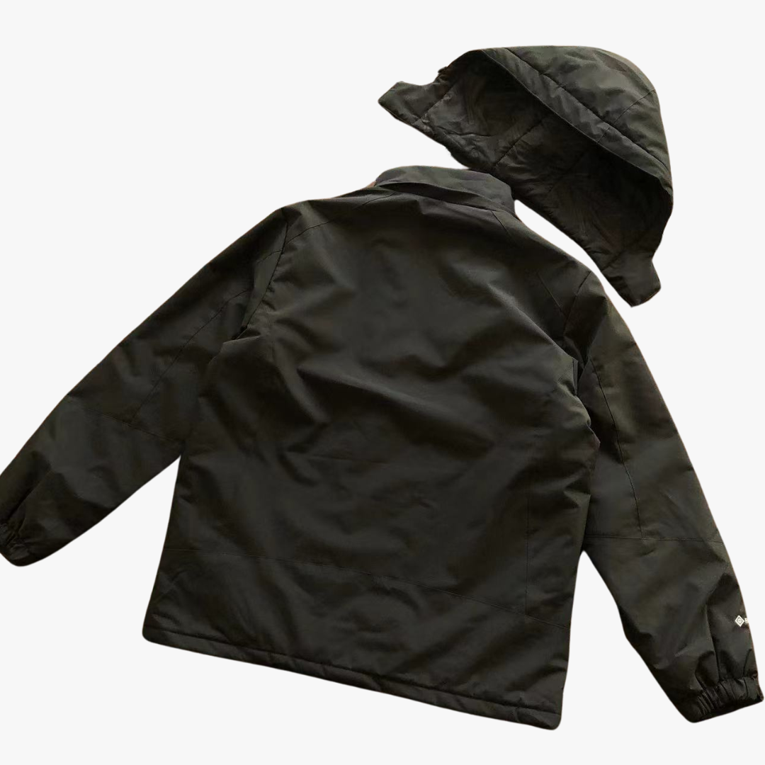 Black Detachable Hood Sports Wear Jacket