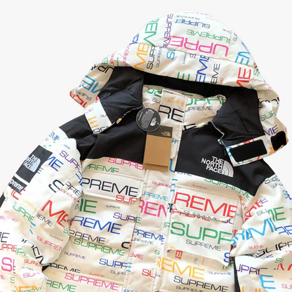 TNF x SPRM White Detachable Hood Puffer Jacket