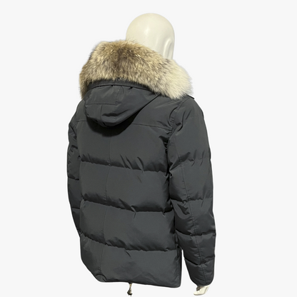 Metalic Grey/ Red Label Wyndham Hooded Puffer Jacket