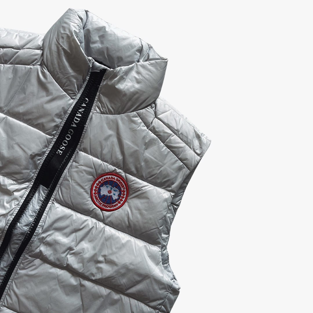 Silver/ Black Label Crofton Vest Puffer Jacket