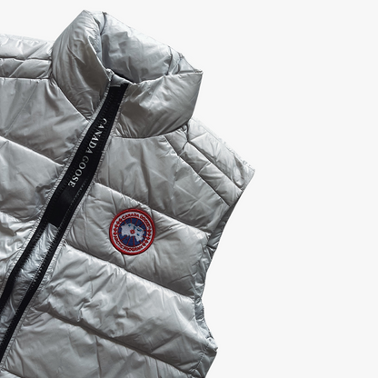 Silver/ Black Label Crofton Vest Puffer Jacket