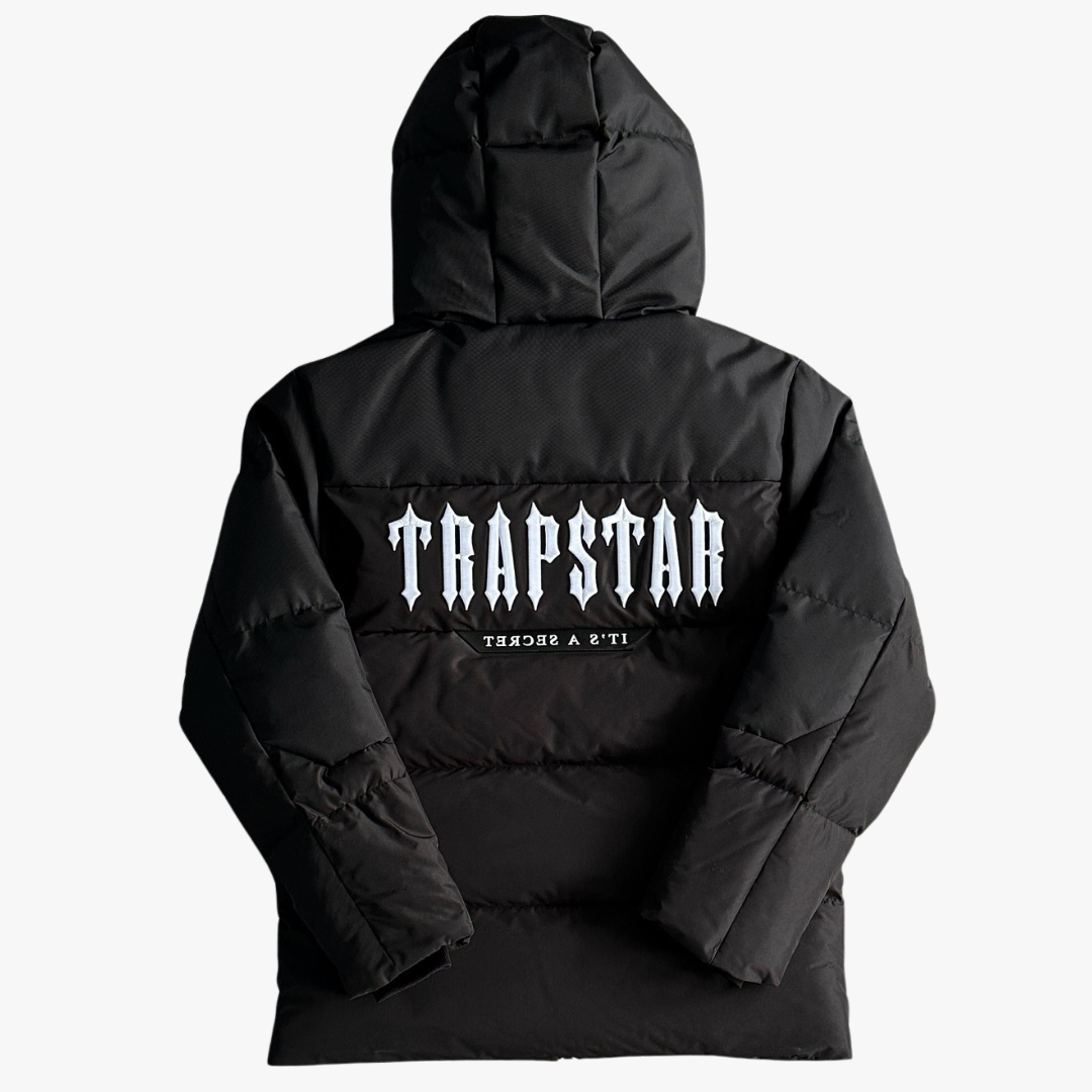 Black Decoded Hooded Puffer Jacket