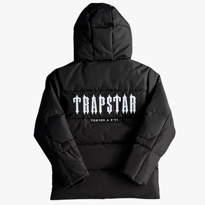 Black Decoded Hooded Puffer Jacket