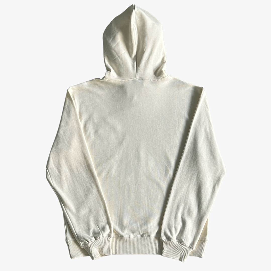 White Satin C-star Applique Hoodie