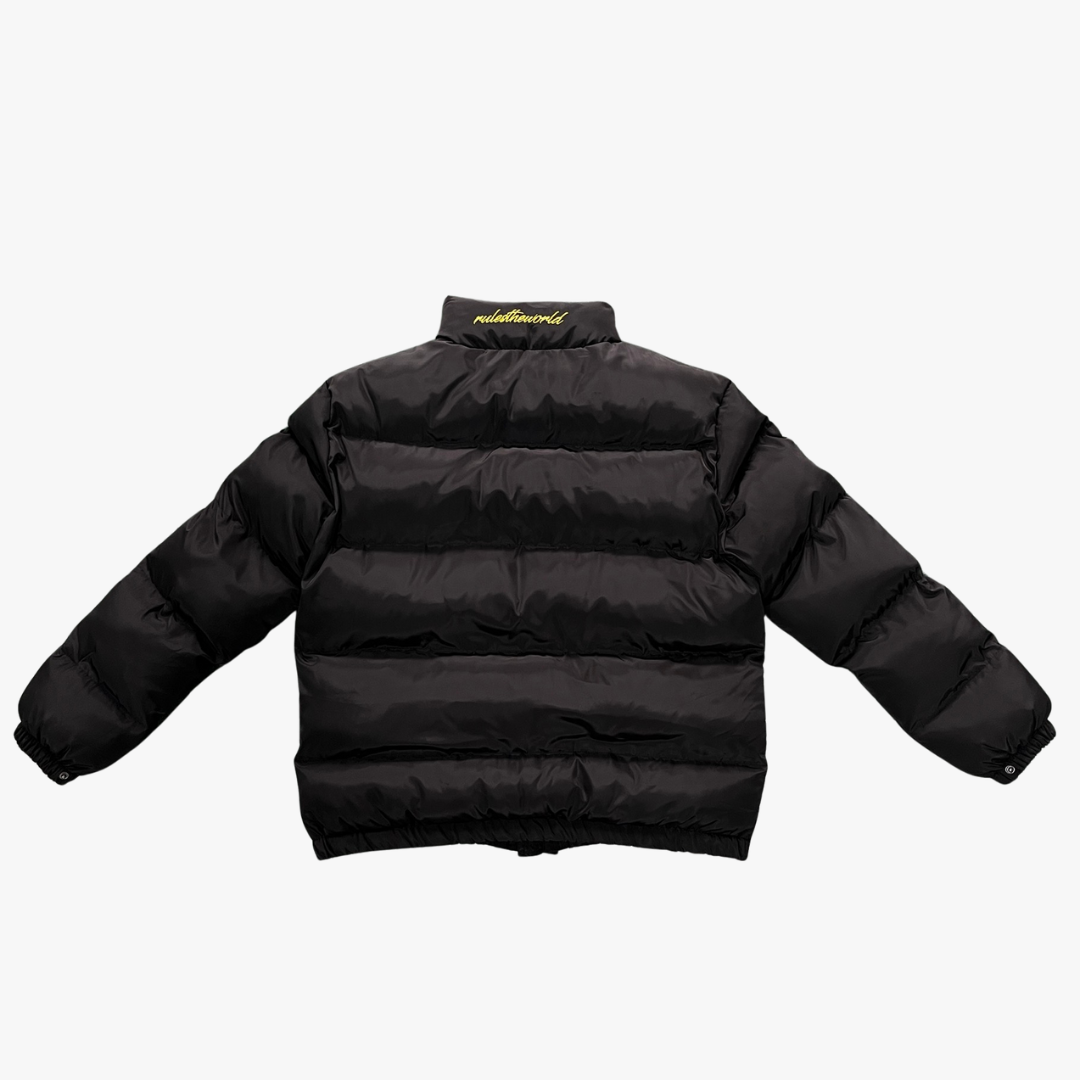 Black/ Yellow Bolo Puffer Jacket