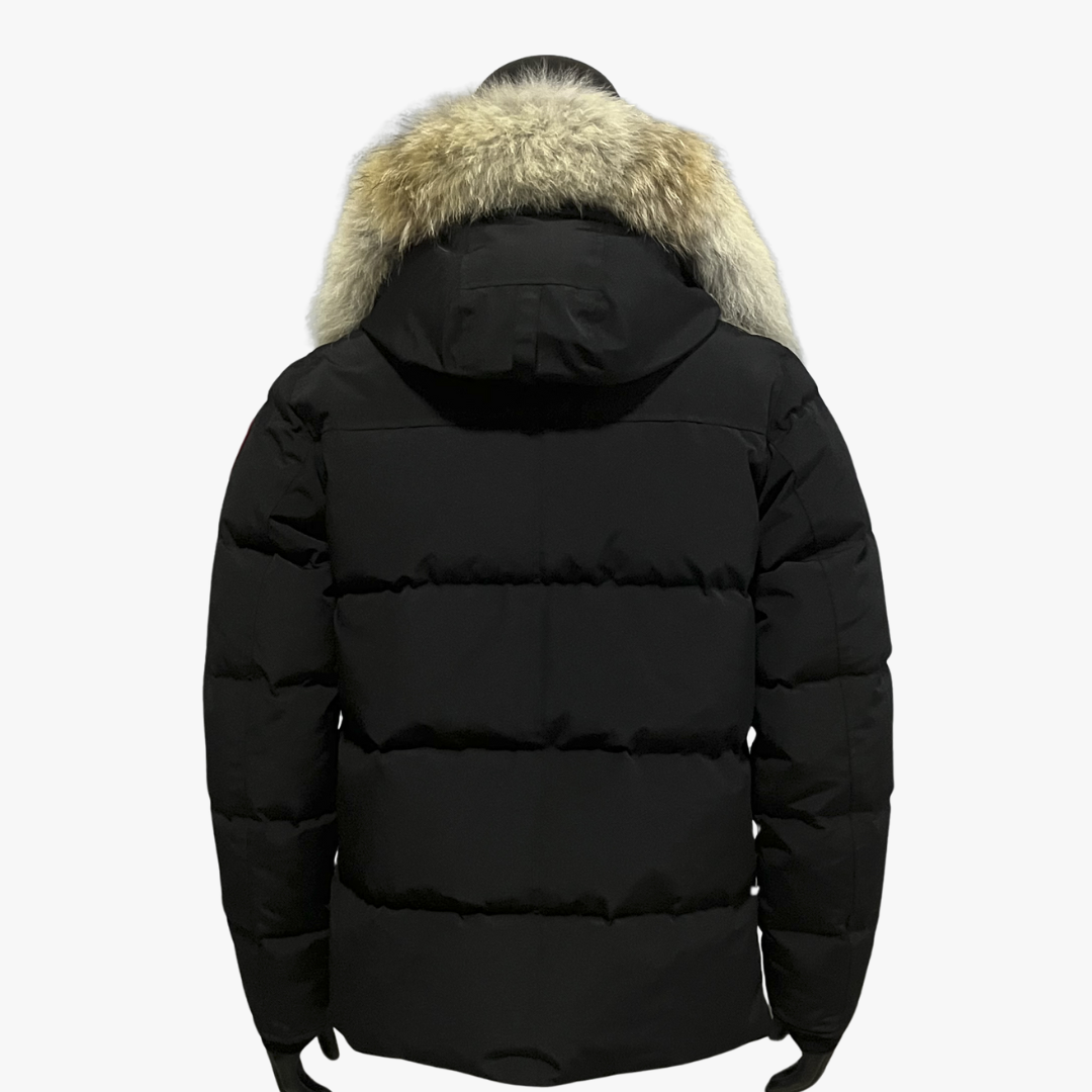 Black/ Red Label Wyndham Hooded Puffer Jacket