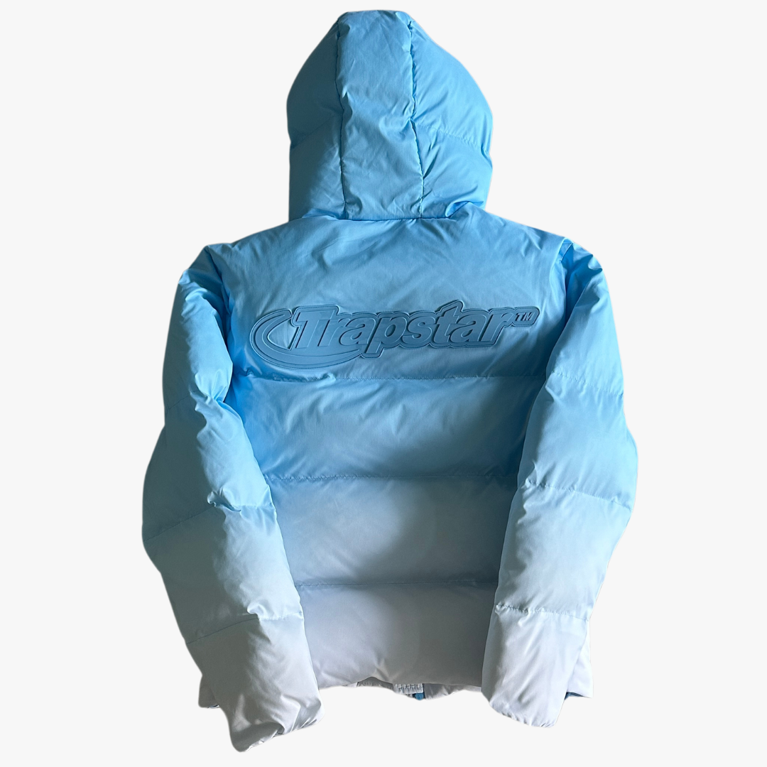 Blue Gradient Decoded 2.0 Hooded Puffer Cashmere Jacket