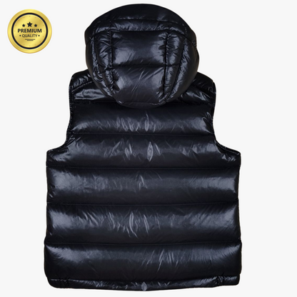 Black Vest BORMES [Premium Quality] Detachable Hooded Puffer Jacket