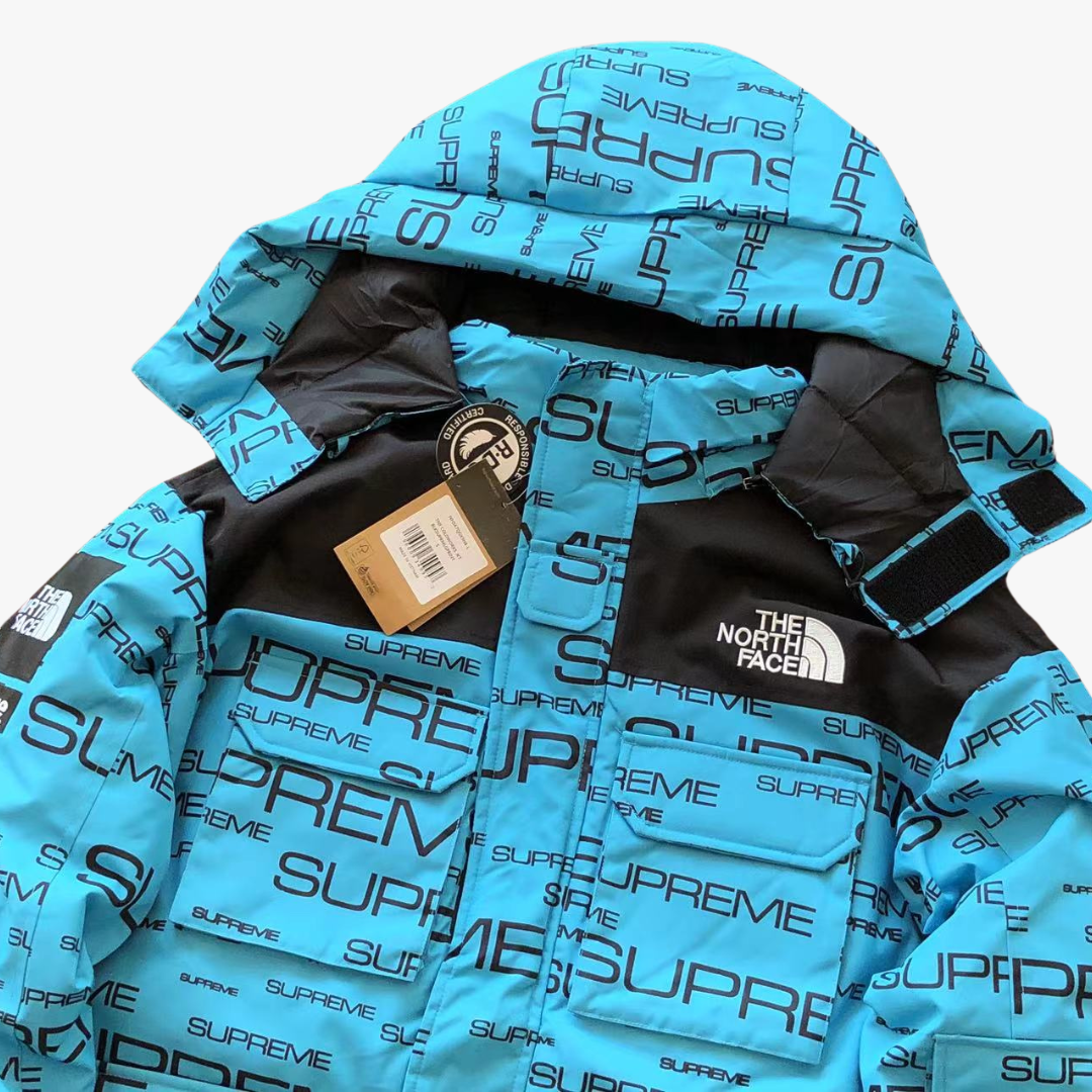 TNF x SPRM Blue Detachable Hood Puffer Jacket
