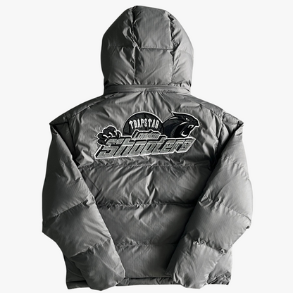 Grey Shooters Detachable Hooded Puffer Jacket