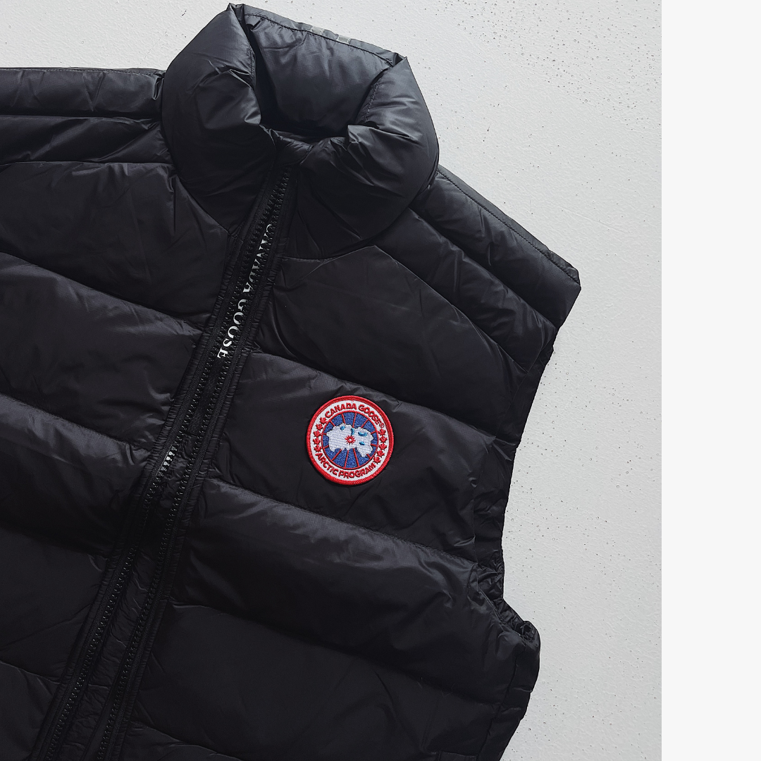 Black/ Red Label Crofton Vest Puffer Jacket