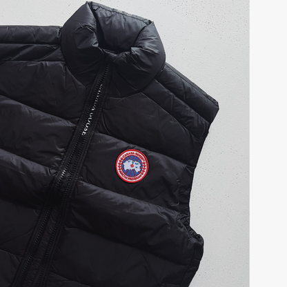 Black/ Red Label Crofton Vest Puffer Jacket