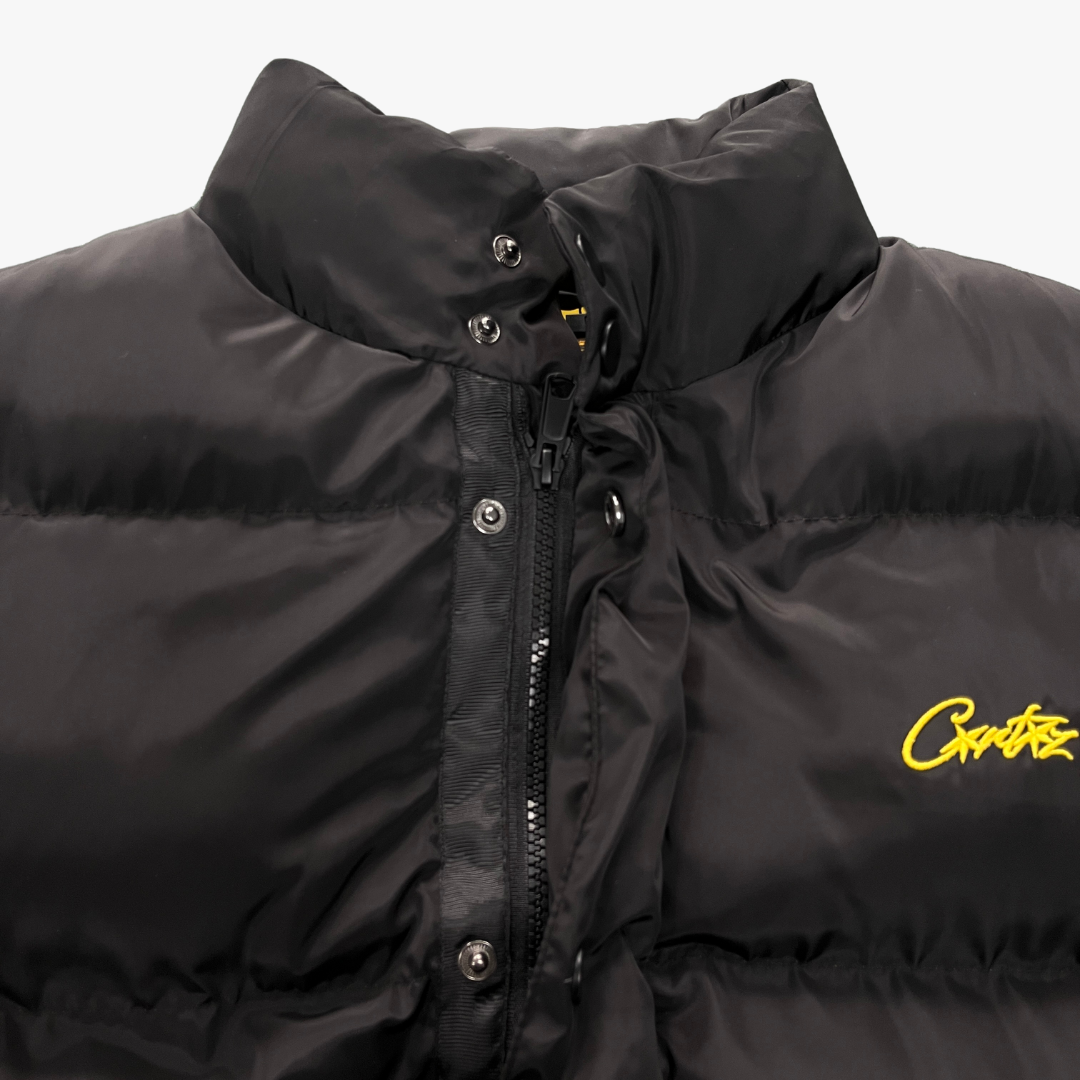 Black/ Yellow Bolo Puffer Jacket
