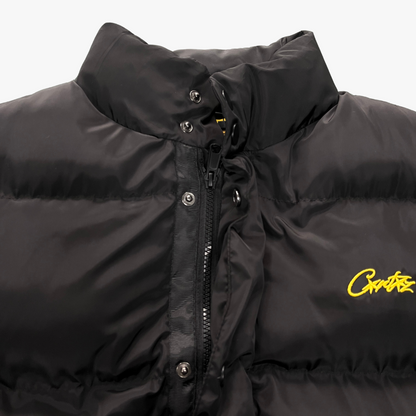 Black/ Yellow Bolo Puffer Jacket