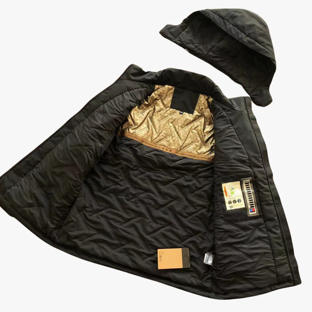 Black Detachable Hood Sports Wear Jacket