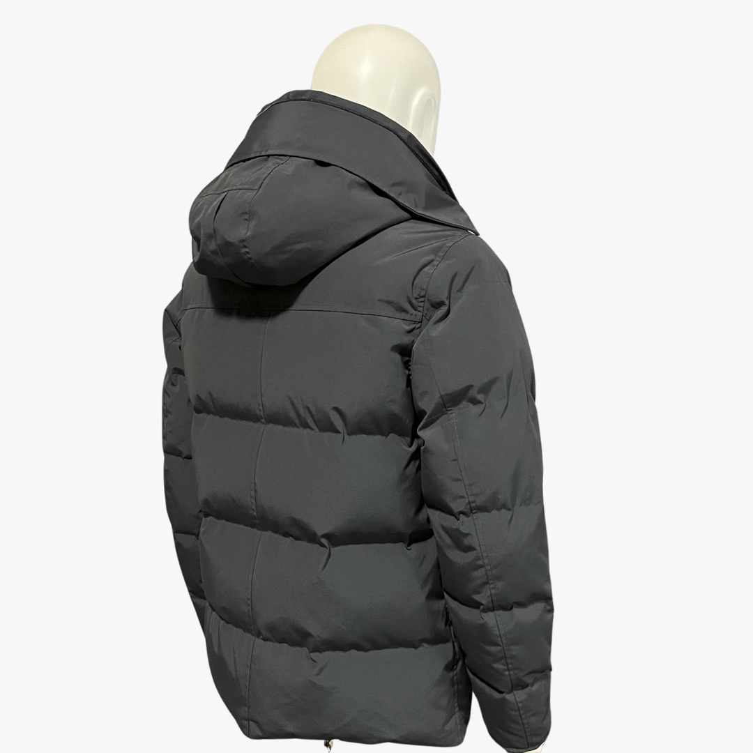 Metalic Grey/ Red Label Wyndham Hooded Puffer Jacket