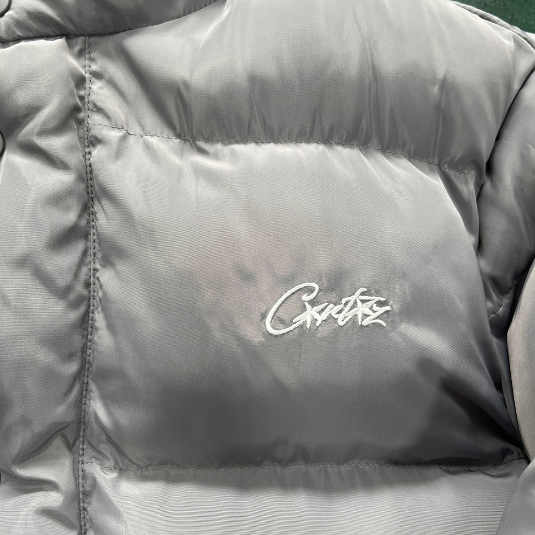 Light Grey Bolo Puffer Jacket
