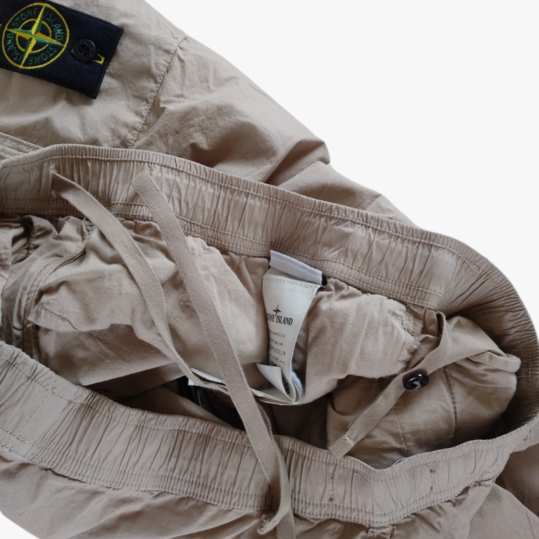 Beige Paracadute Cargo Pants