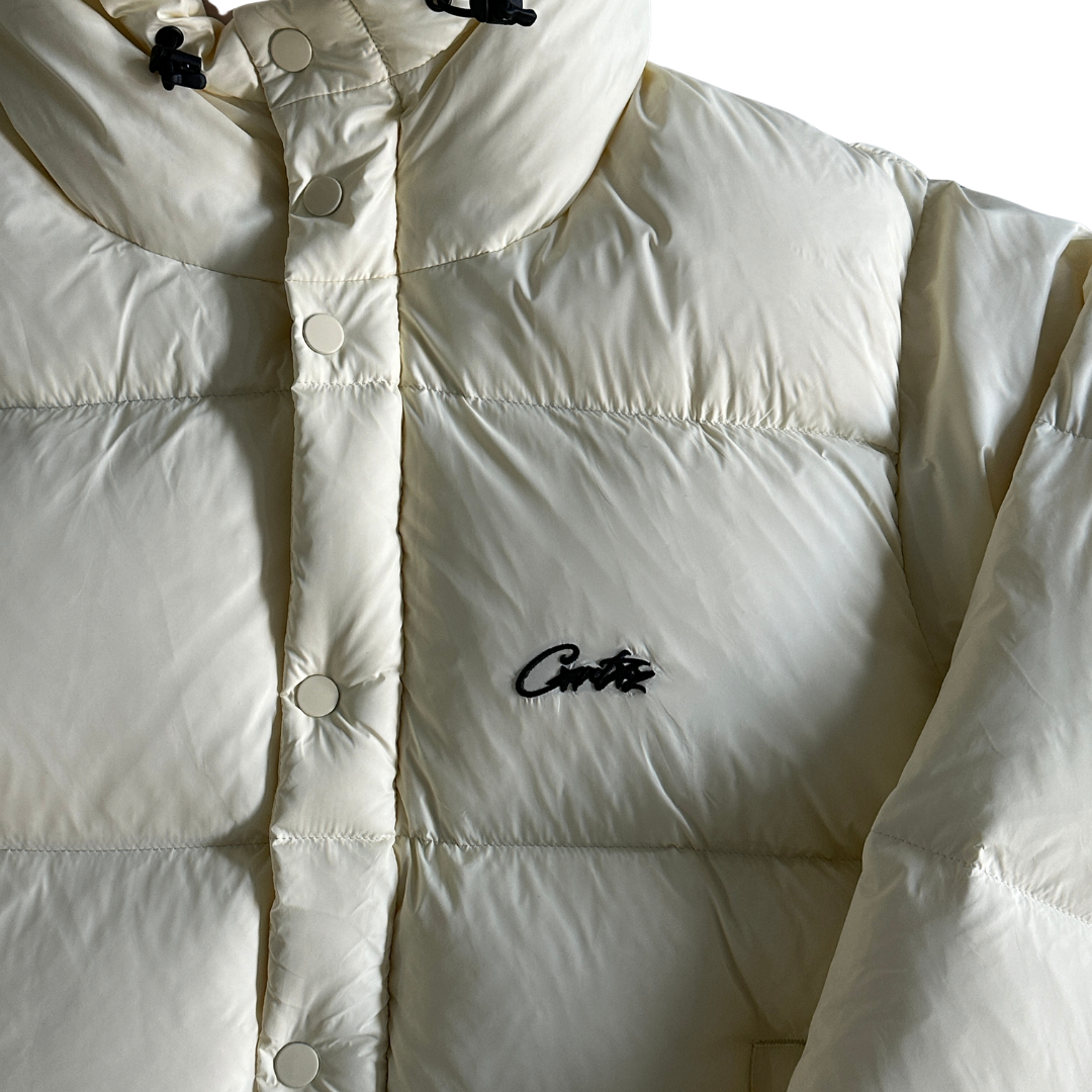 White Bolo V2 Hooded Puffer Jacket