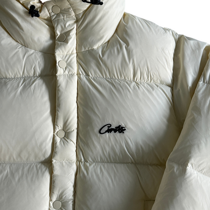 White Bolo V2 Hooded Puffer Jacket