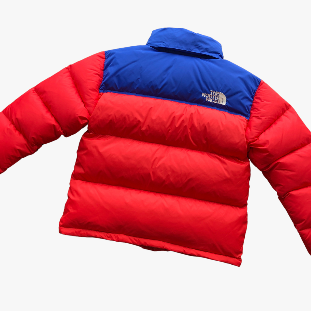 Classic Red/ Blue 700 Puffer Jacket With Detachable Hood