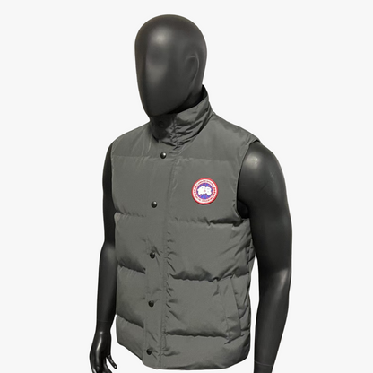 Metalic Grey/ Red Label Garson Vest Puffer Jacket