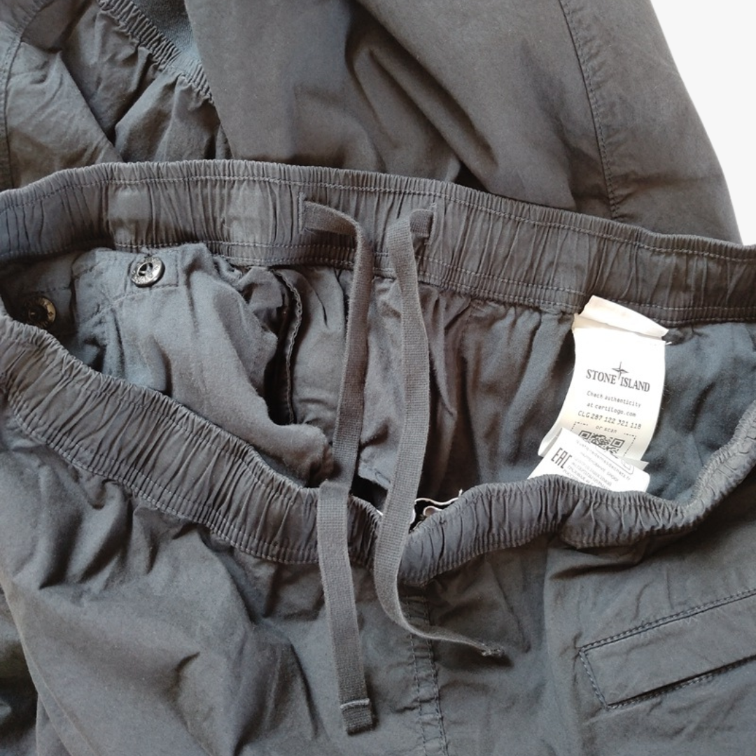 Dark Blue Paracadute Cargo Pants